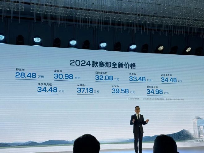 售价28.48-39.58万元 2024款广汽丰田赛那上市