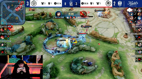 清清不然联手越塔击杀狼队两人