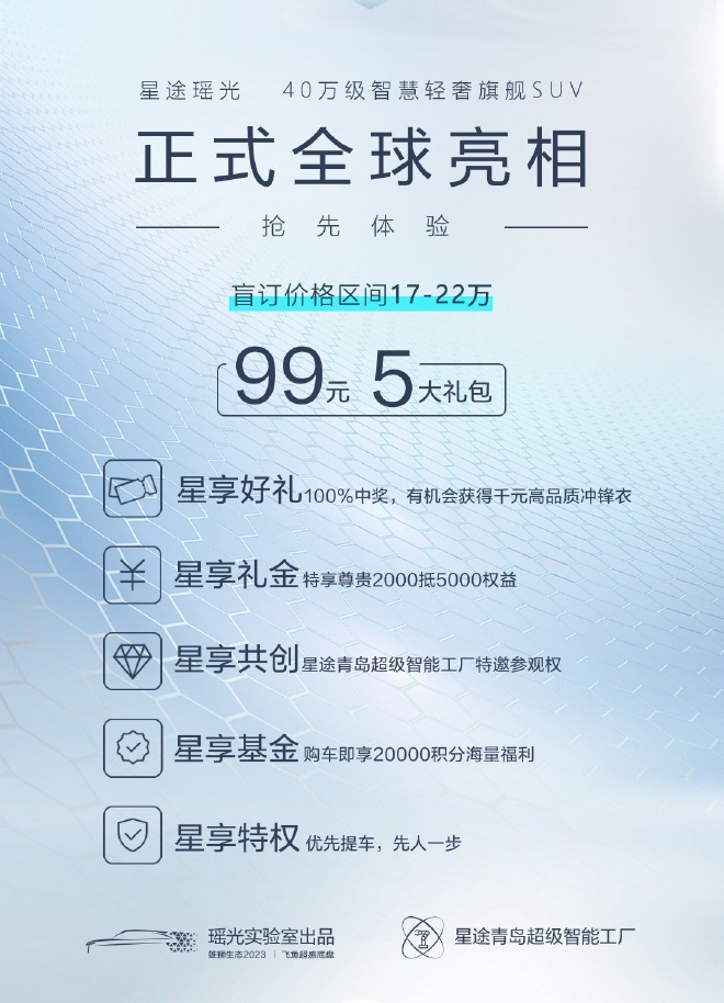 盲定价格区间17-22万元 星途瑶光全球首发暨盲定开启