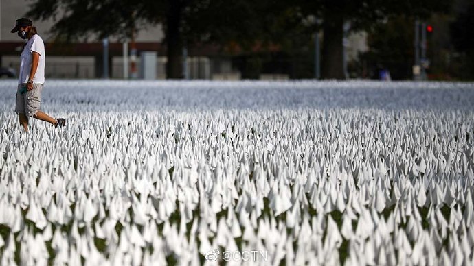 美国首都华盛顿一片空地插满20万白色小旗 手机新浪网
