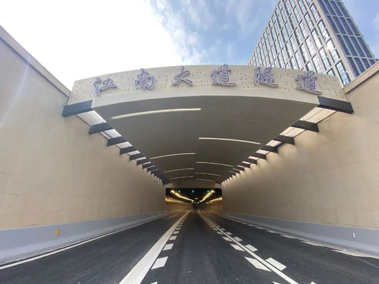 杭州江南大道隧道将开通试运行 采用双向4车道规模