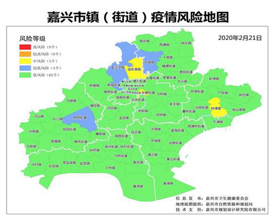 长安镇由中风险转低风险 嘉兴最新疫情风险地图来了