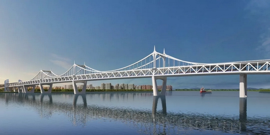 全国最大跨度公轨两用多塔刚性悬索桥瑞安永宁大桥开工