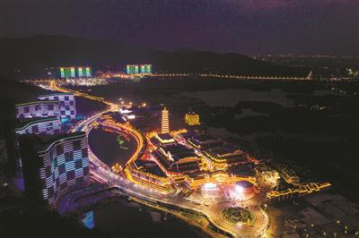 湖州长兴太湖龙之梦乐园夜景