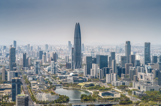 宁波中心大厦实景图