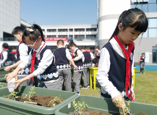 安吉路教育集团新天地实验学校亚运追梦创劳添绿