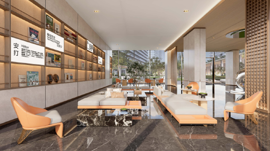 交投绿城·桂越风华社区客厅效果图