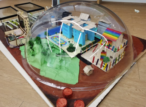 火星未来城市构建模型图